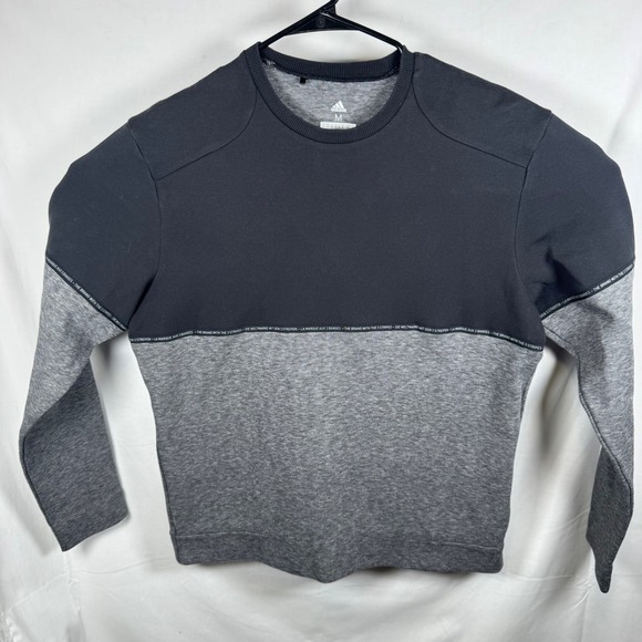 adidas Other - Adidas Adicross Sweatshirt Mens Medium Black Grey Colorblock Crewneck